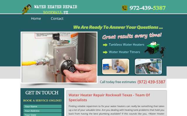 Water Heater Repair Rockwall's page as the assistant saw it