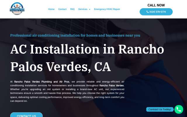 Rancho Palos Verdes Plumbing and Air Pros's page as the assistant saw it