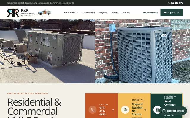 R&R Environmental Mechanical's page as the assistant saw it
