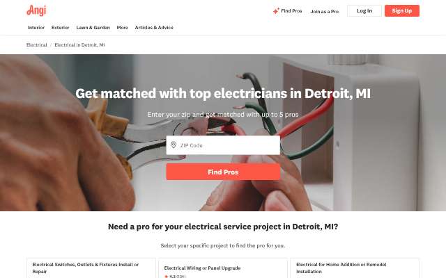 Next Gen Electric's page as the assistant saw it