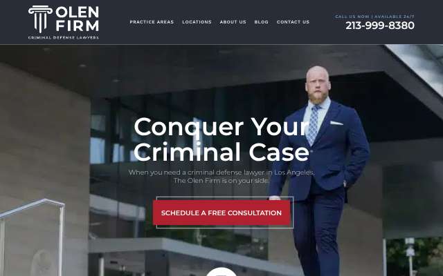 Jared Olen (Olen Firm)'s page as the assistant saw it