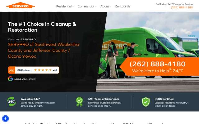 Page cited for SERVPRO of Southwest Waukesha County