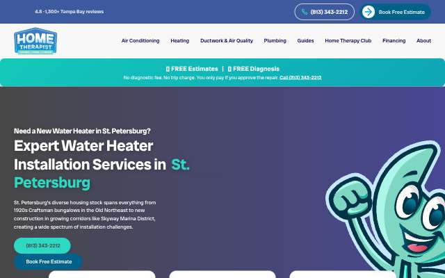 Page cited for Home Therapist / St. Pete Water Heaters