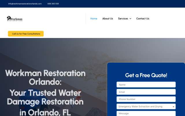 Workman Restoration's page as the assistant saw it