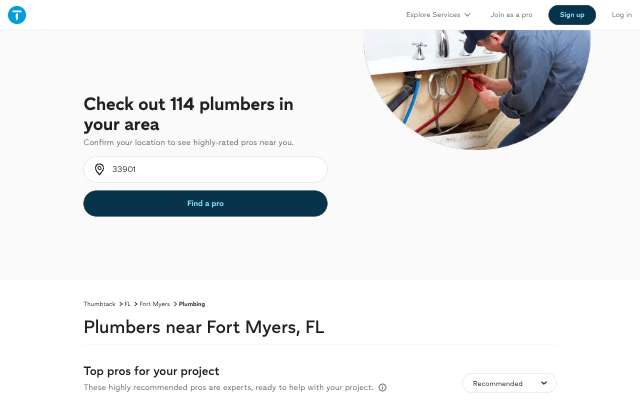 Osprey Plumbing & Drains, LLC's page as the assistant saw it