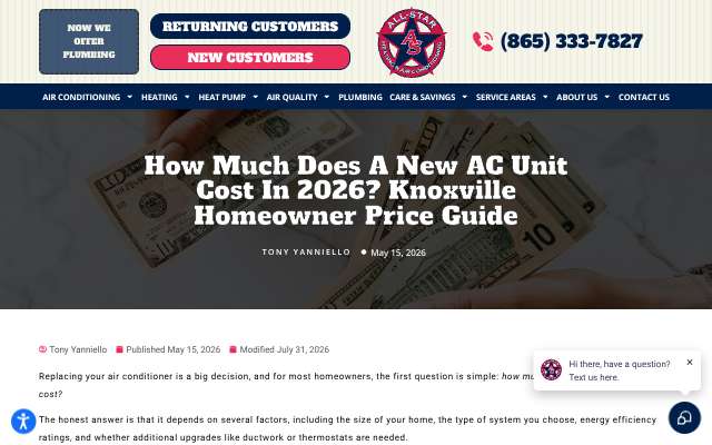 Page cited for All-Star Heating & Air Conditioning