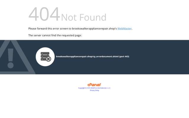 Walker Appliance Repair's page as the assistant saw it