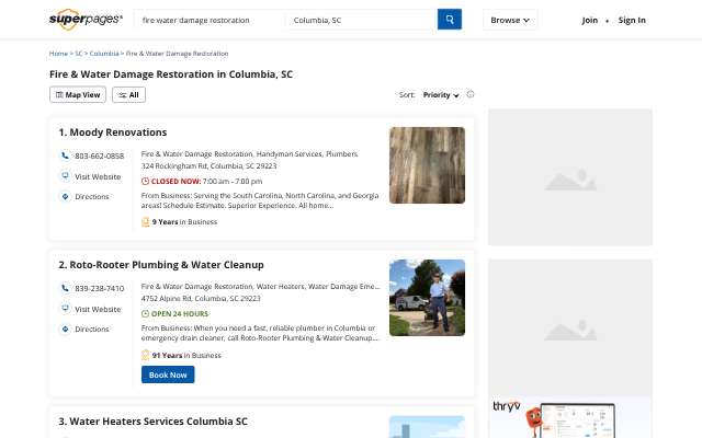 Page cited for SERVPRO of Richland County