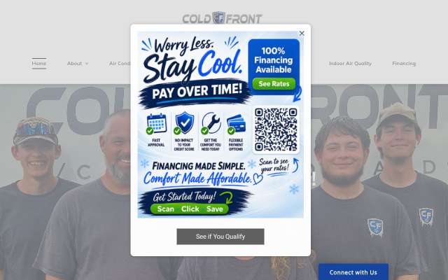 Cold Front A/C of The Woodlands's page as the assistant saw it