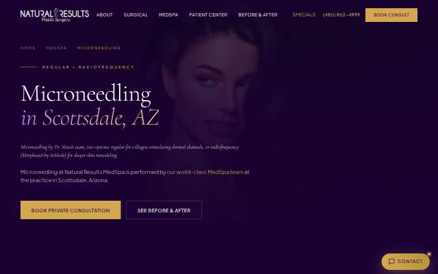 Natural Results Plastic Surgery (MedSpa)'s page as the assistant saw it