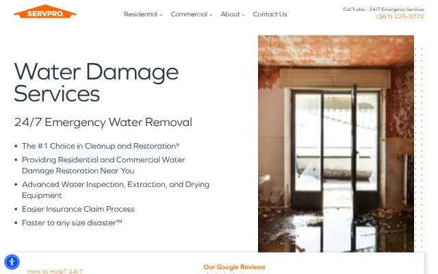 Page cited for SERVPRO of Corpus Christi East