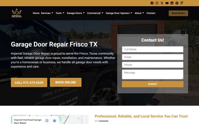 Imperial Garage Door Repair's page as the assistant saw it