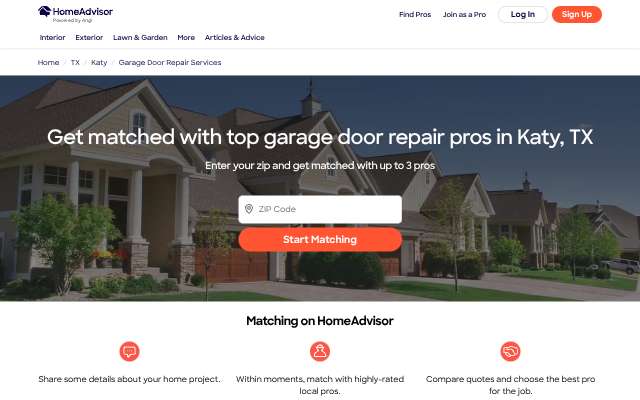 Page cited for Alamo Garage Doors