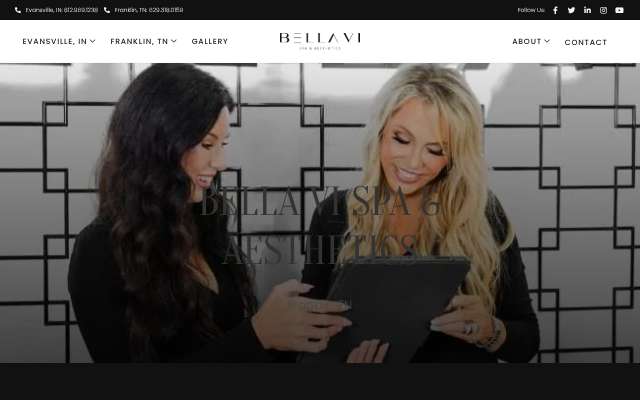 Bella Vi Spa & Aesthetics's page as the assistant saw it