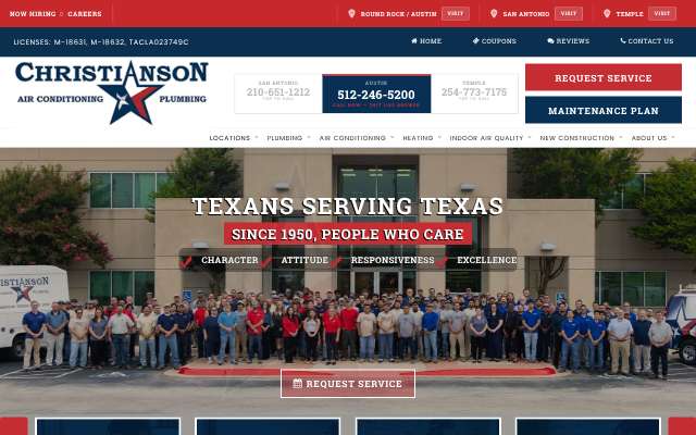 Page cited for Christianson Air Conditioning and Plumbing