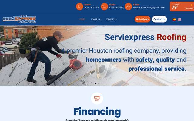 Serviexpress Roofing & Remodeling's page as the assistant saw it