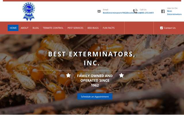 Best Exterminators, Inc.'s page as the assistant saw it
