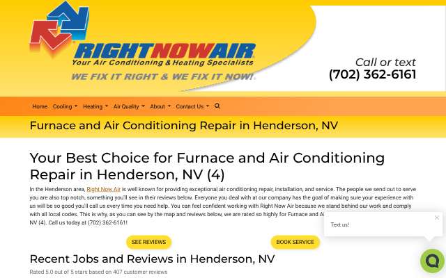 Right Now Air's page as the assistant saw it