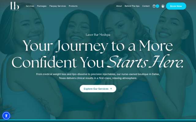 Laser Bar Medspa's page as the assistant saw it
