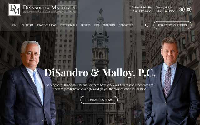 DiSandro & Malloy, P.C.'s page as the assistant saw it
