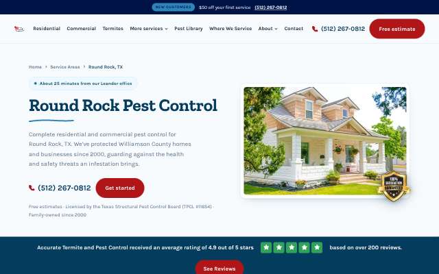 Page cited for Accurate Termite & Pest
