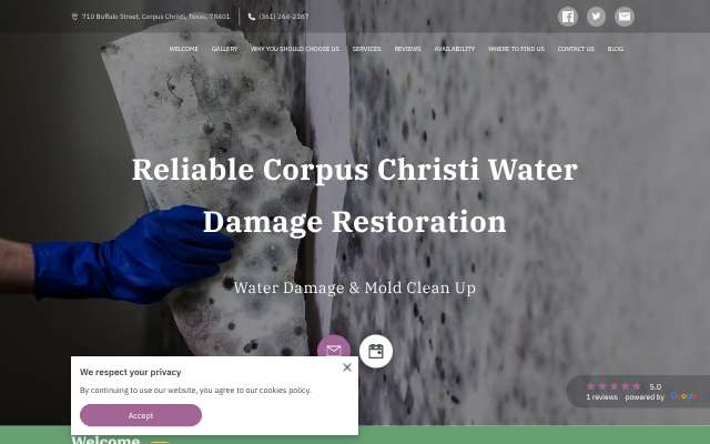 Page cited for Reliable Corpus Christi Water Damage Restoration