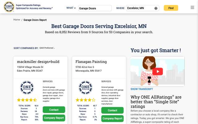 Northeast Garage Door Inc's page as the assistant saw it