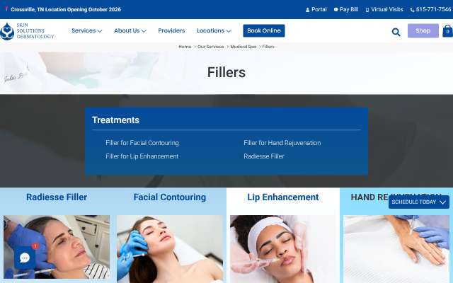 Page cited for Skin Solutions Dermatology