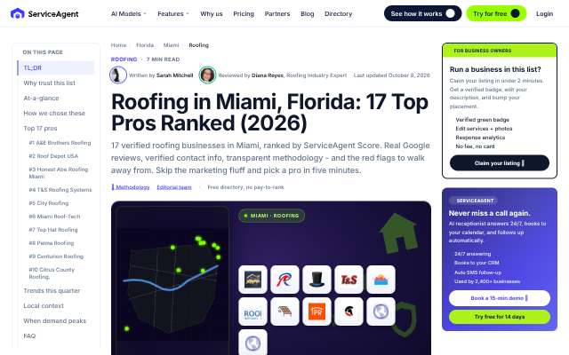Page cited for A&E Brothers Roofing