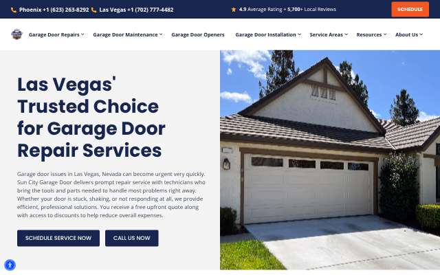 Page cited for Sun City Garage Doors