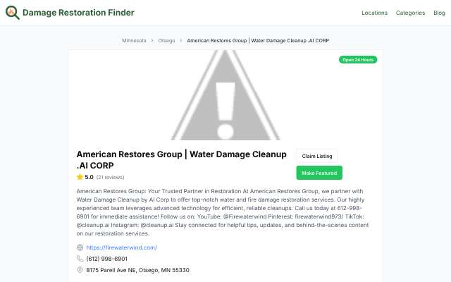 Page cited for American Restores Group