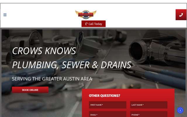 Page cited for Crow's Plumbing Service