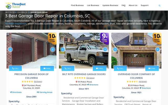Page cited for Overhead Door Company of Columbia