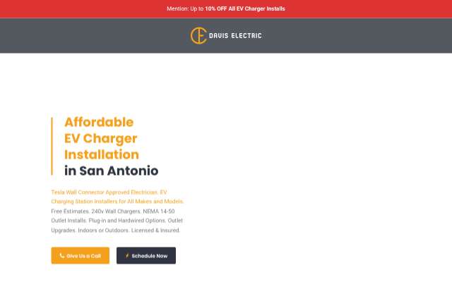 Jeff Davis Electric's page as the assistant saw it