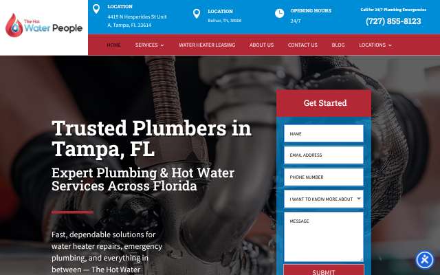 The Hot Water People's page as the assistant saw it