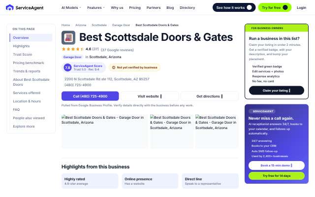 Page cited for Best Scottsdale Doors & Gates
