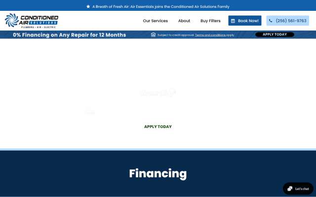 Conditioned Air Solutions's page as the assistant saw it