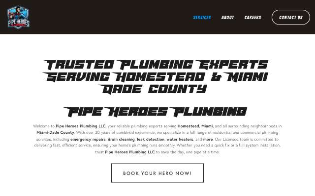 Pipe Heroes Plumbing LLC's page as the assistant saw it