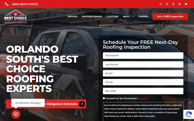 Page cited for Best Choice Roofing