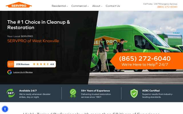 Page cited for SERVPRO of Rocky Hill / Sequoyah Hills / South Knoxville