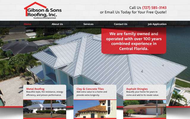 Gibson & Sons Roofing, Inc.'s page as the assistant saw it