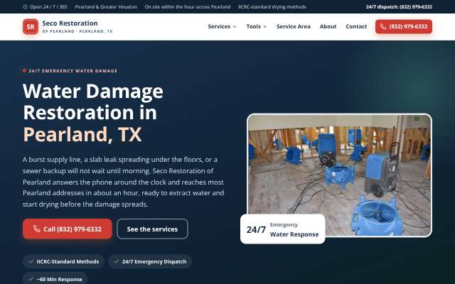 Page cited for Water Damage Pearland (waterdamagepearland.com)