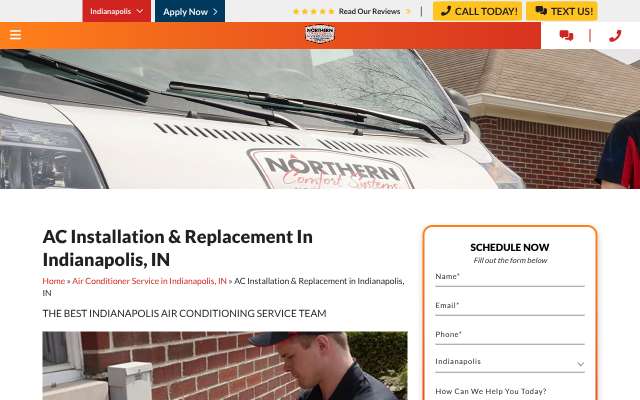 Northern Comfort Systems's page as the assistant saw it