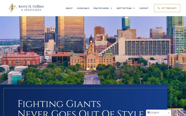 Kerry H. Collins & Associates's page as the assistant saw it