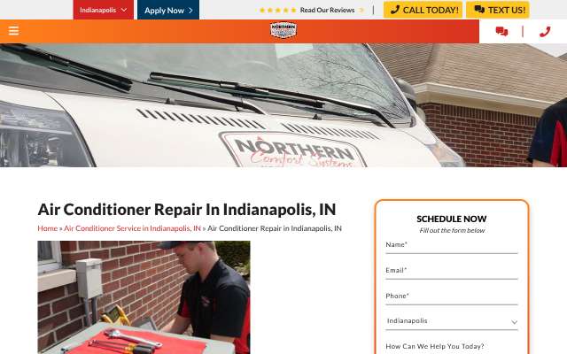 Northern Comfort Systems Heating, Cooling, Plumbing & Electrical's page as the assistant saw it