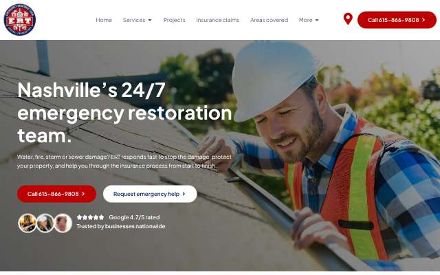 Emergency Response Team's page as the assistant saw it