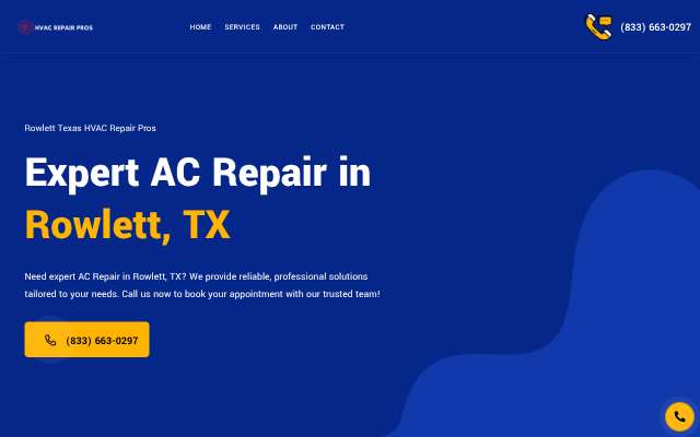 Rowlett Texas HVAC Repair Pros's page as the assistant saw it