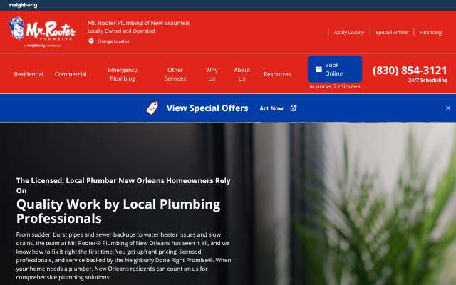 Page cited for Mr. Rooter Plumbing of New Orleans
