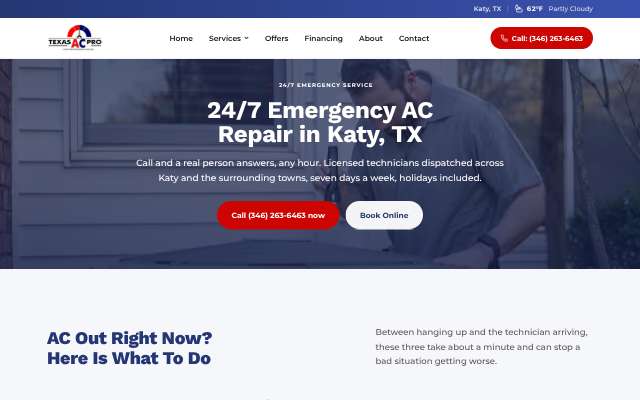 Texas AC Pro's page as the assistant saw it