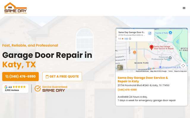 Page cited for Same Day Garage Door (Katy, TX)